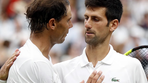Rafael Nadal and Novak Djokovic-min