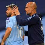 Pep Guardiola and Sergio Aguero